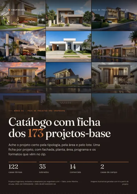 Capa do Catálogo com Ficha dos 173 projetos-base