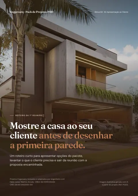 Capa do roteiro da primeira reunião do Kit Apresentação ao Cliente