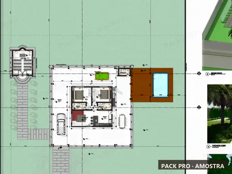 Recorte da prancha técnica do P060 (casa de campo), em baixa resolução com marca d’água