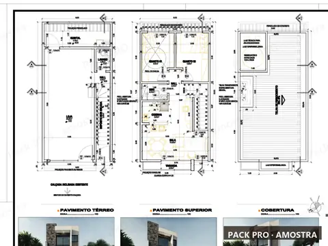 Recorte da prancha técnica do P147 (casa duplex), em baixa resolução com marca d’água